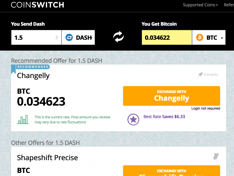 How to Convert DASH to BTC at the Best Rates?