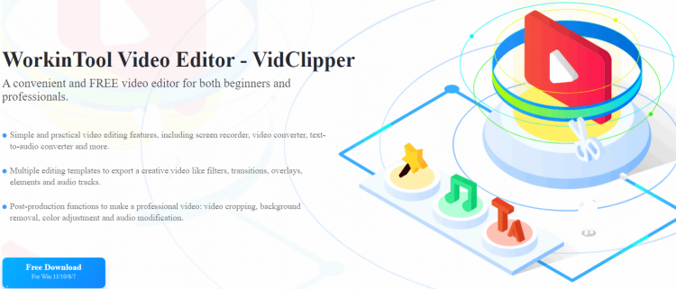 WorkinTool VidClipper Ultimate Reviews-100% Free Video Editor