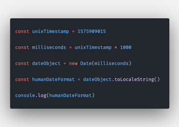 Convert Timestamp to Date in JavaScript