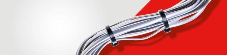 A cable tie is a type of fastener, often made from plastic or metal, used to bundle