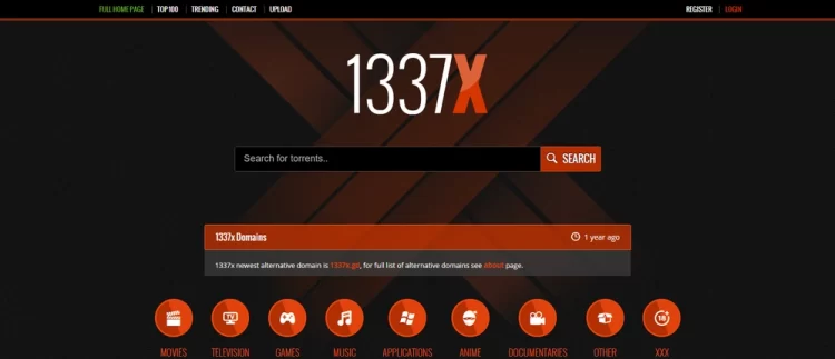 1337to o 1337.to: Film gratuiti, serie TV, musica, giochi e software