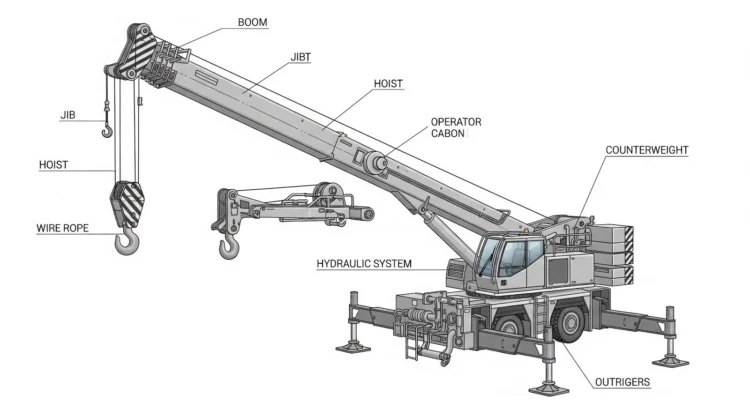 Understanding Crane Parts and Why They Matter in Safe, Efficient Lifting