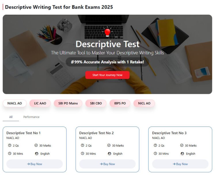 Bank Exam Areas Where A Mock Descriptive Test Can Help